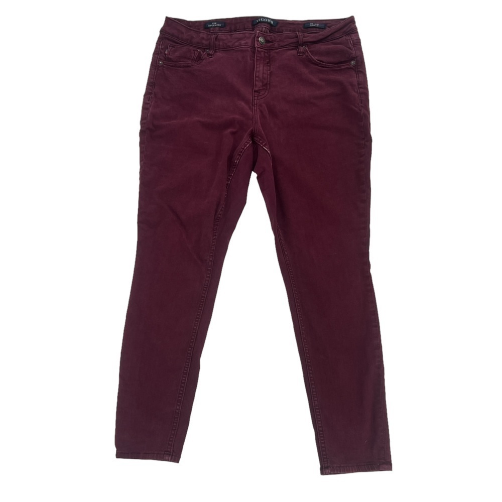 Vigoss Burgundy Edie Super Skinny Classic Fit Jeans Size 14 Women’s